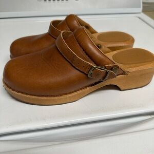 RE/DONE 70S style wooden-soled clogs - EUC sz 40/9
